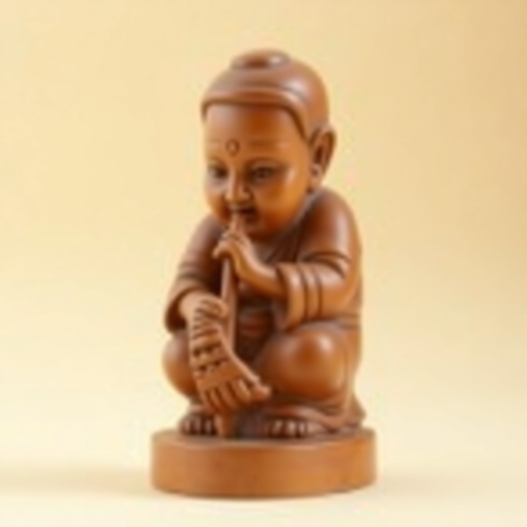 Hand-Carved Wooden Showpiece