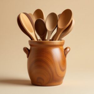 Wooden Utensil Holder