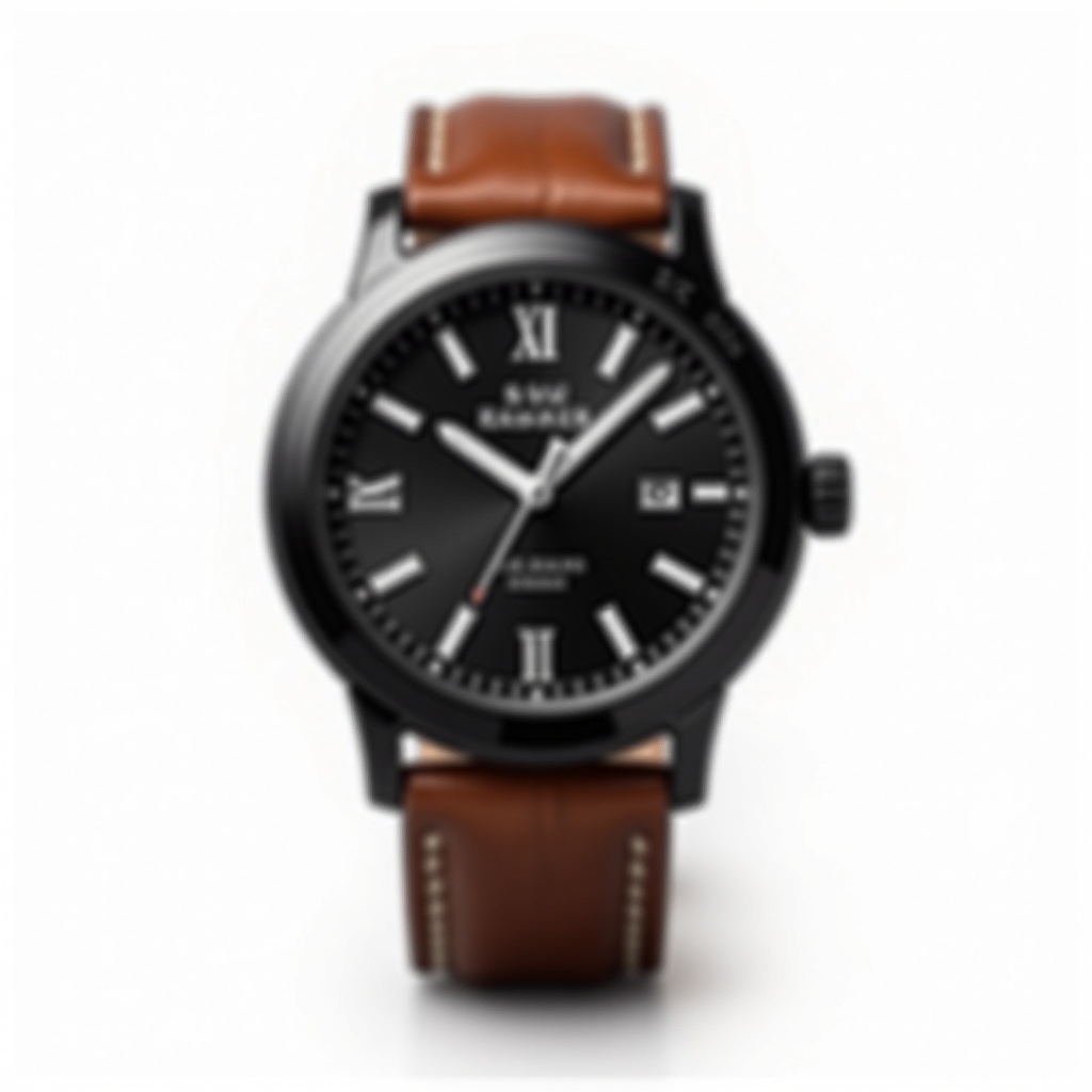 Men's Leather Strap Watch