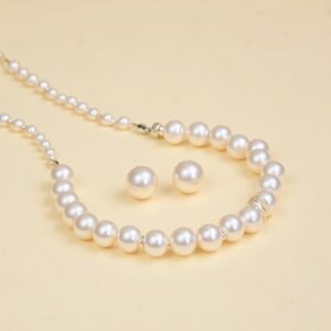 Pearl Necklace & Earrings Set