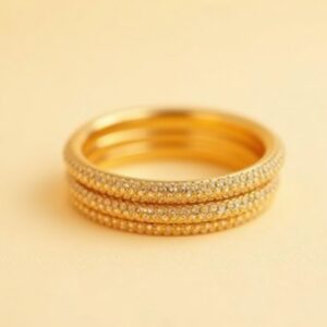 Gold Bangle Pair