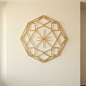 Geometric Gold Metal Wall Art