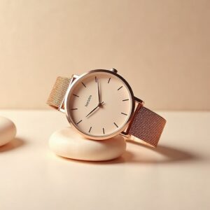 Rose Gold Mesh Watch