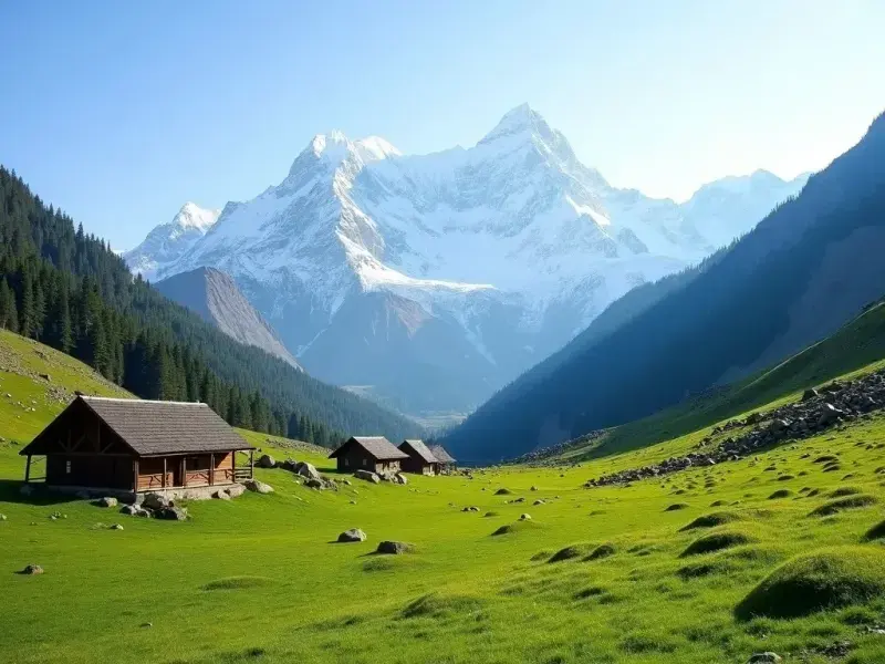 Fairy Meadows — alpine meadow facing Nanga Parbat