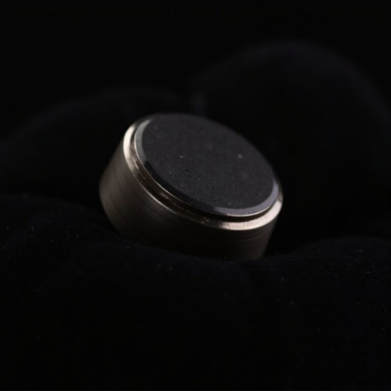 Hematite Gold Statement Ring No.3