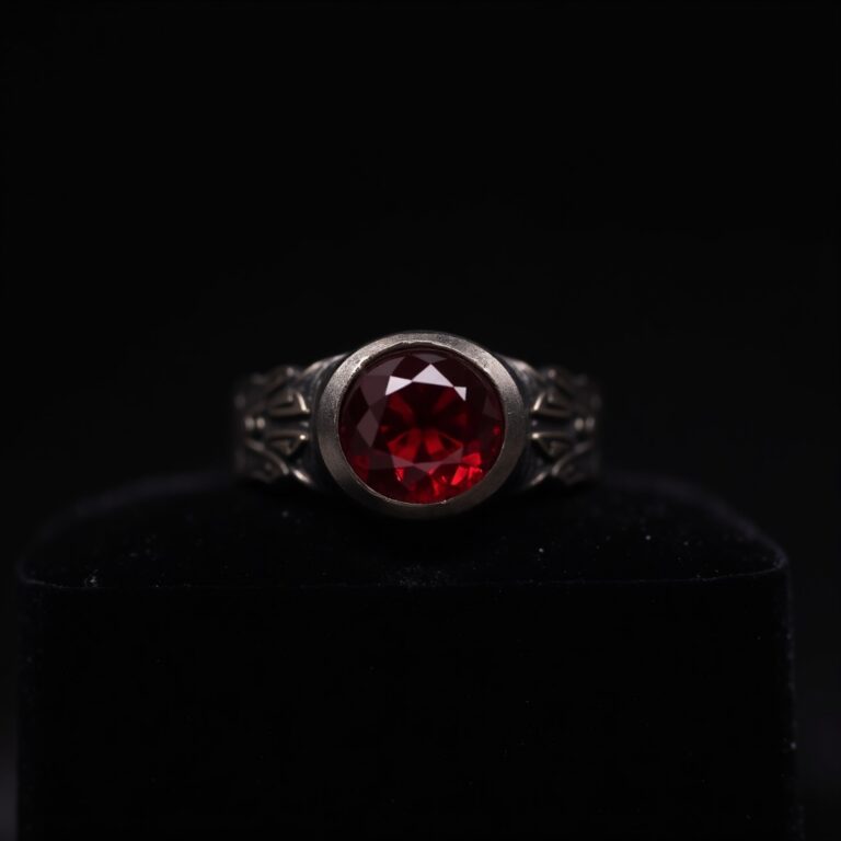 Garnet Gold Statement Ring No.7