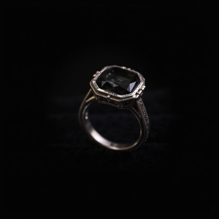 Smoky Quartz Titanium Ring No.8