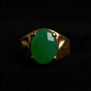 Jade Titanium Band Ring No.10