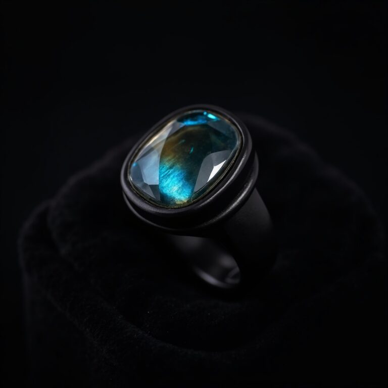 Labradorite Titanium Ring No.12