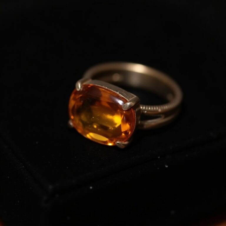 Amber Titanium Ring No.16