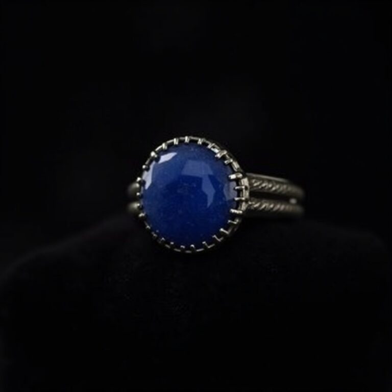 Sodalite Gold Signet Ring No.17