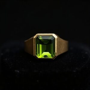 Malachite Gold Signet Ring No.25