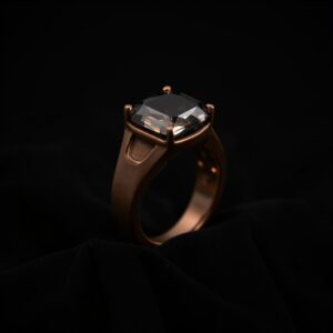 Smoky Quartz Titanium Ring No.28
