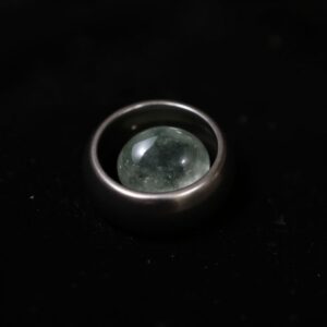 Obsidian Gold Signet Ring No.29