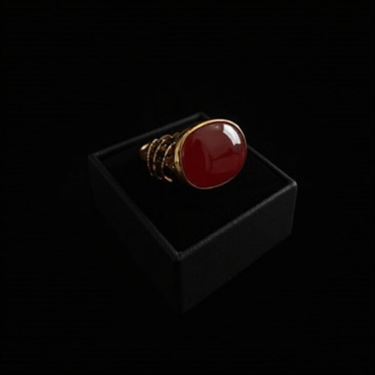 Bloodstone Gold Statement Ring No.31