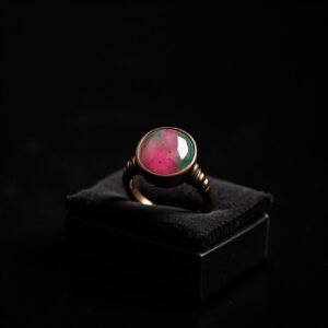 Black Spinel Gold Statement Ring No.35