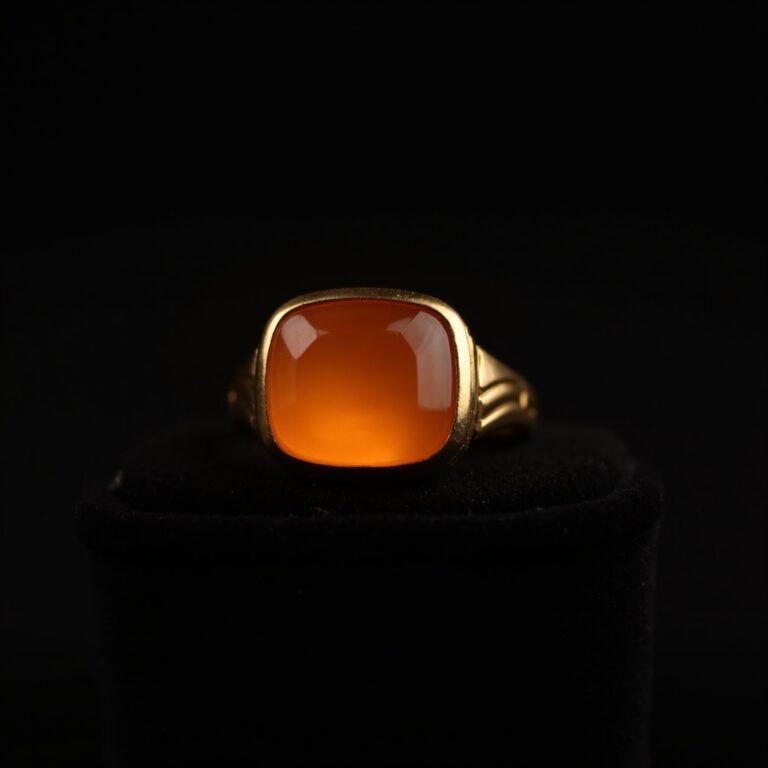 Sodalite Gold Signet Ring No.37