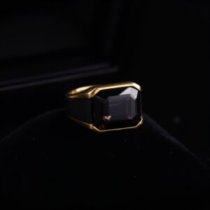 Tiger's Eye Titanium Band Ring No.42
