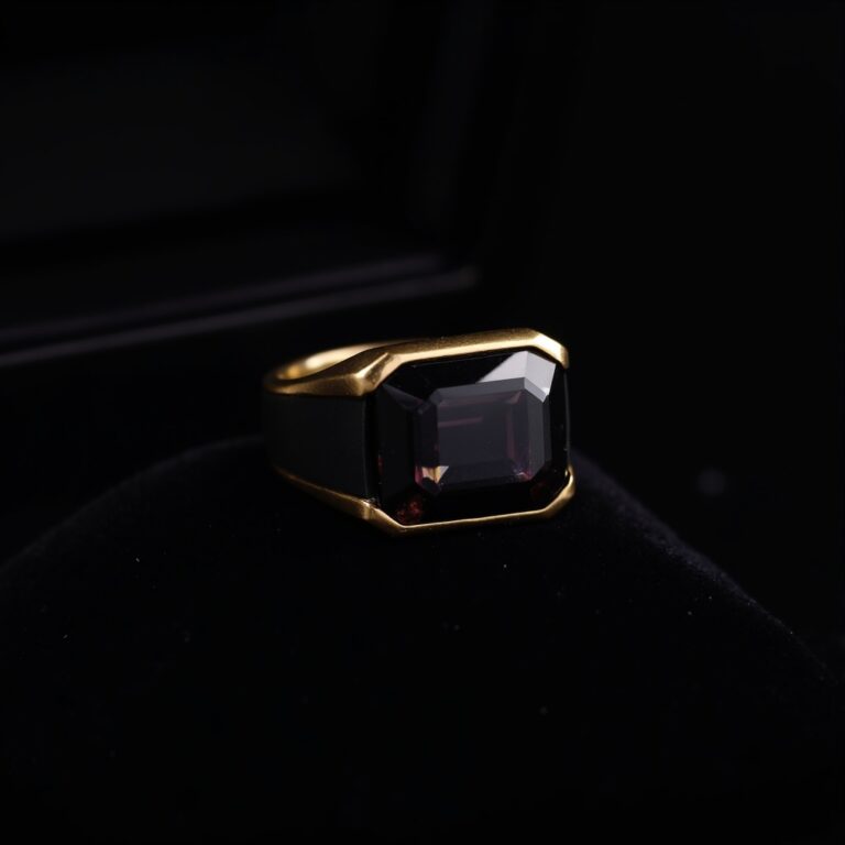 Tiger's Eye Titanium Band Ring No.42