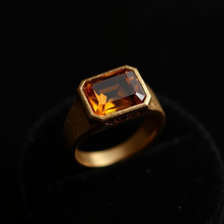 Tiger's Eye Titanium Band Ring No.54