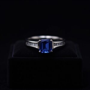 Black Spinel Gold Statement Ring No.55