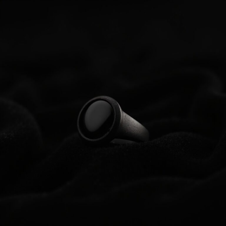 Dark Sapphire Titanium Ring No.60