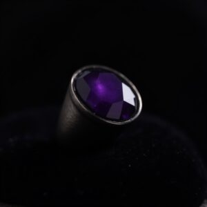Hematite Gold Statement Ring No.63