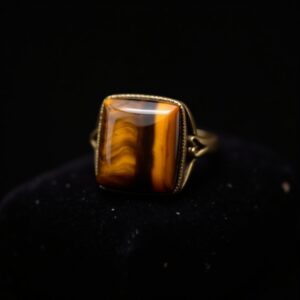Malachite Gold Signet Ring No.65