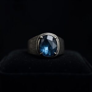 Smoky Quartz Titanium Ring No.68