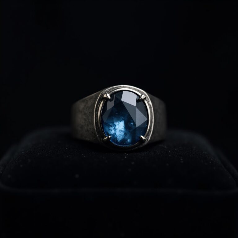 Smoky Quartz Titanium Ring No.68
