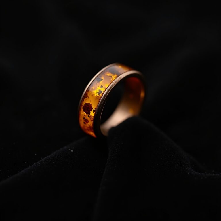 Black Spinel Gold Statement Ring No.75