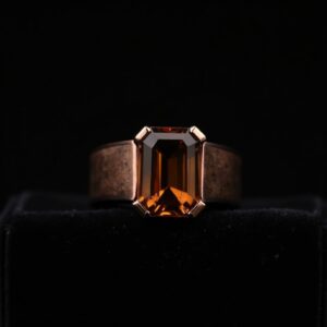 Hematite Gold Statement Ring No.83
