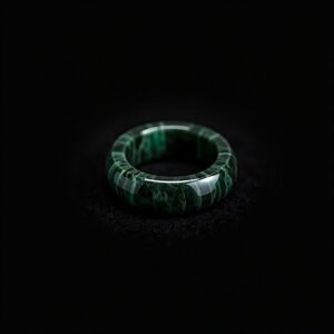 Malachite Gold Signet Ring No.85