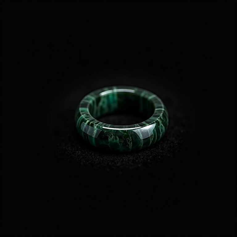 Malachite Gold Signet Ring No.85