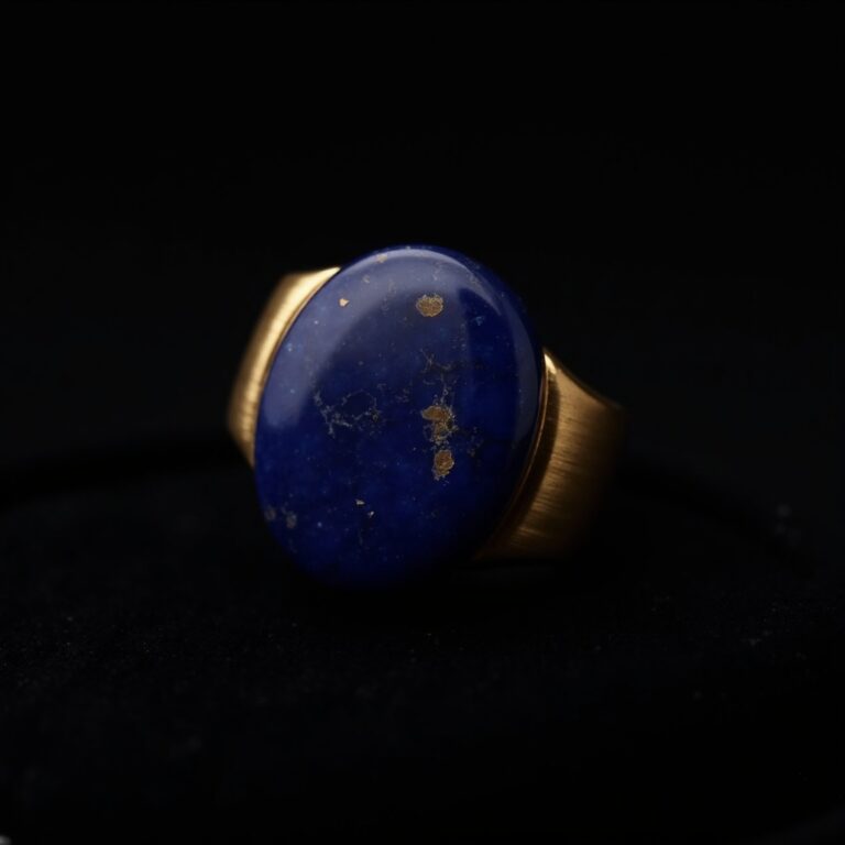 Lapis Lazuli Titanium Band Ring No.86
