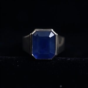 Sodalite Gold Signet Ring No.97