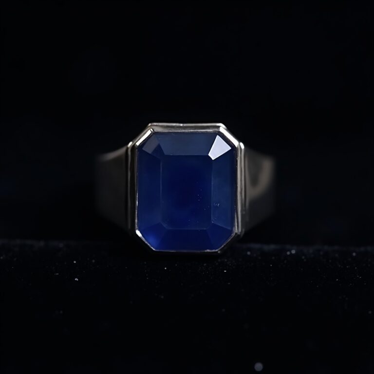 Sodalite Gold Signet Ring No.97