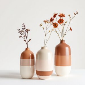Ceramic Flower Vase Set (3 Pieces)
