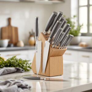 Chef Knife Set with Block