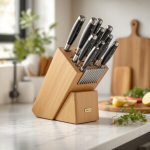 Wooden Knife Block Set