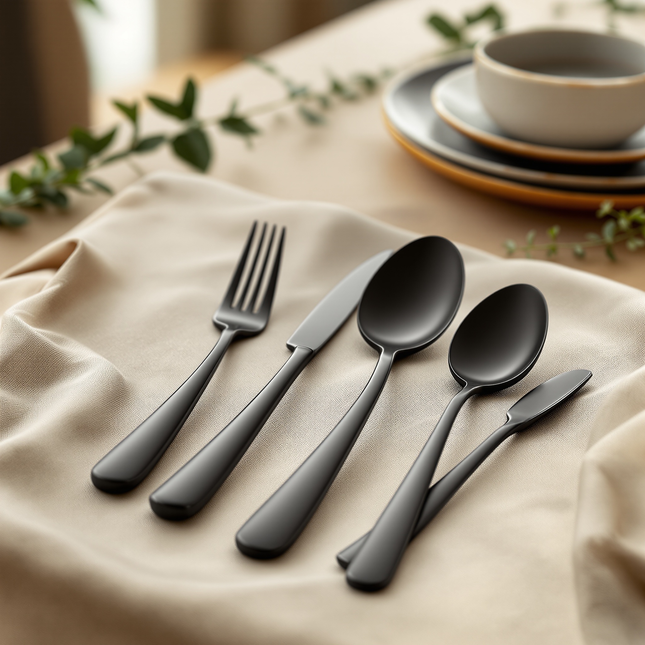Cutlery Set — Matte Black