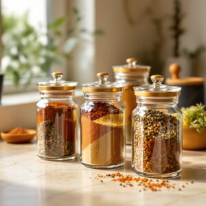 Spice Glass Jar Set