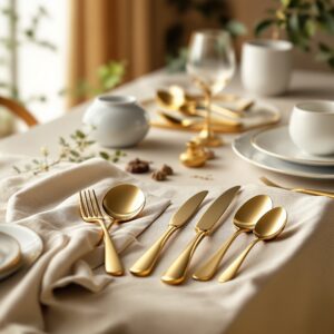 Gold Cutlery Set (24 Pcs)