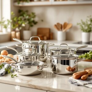 Stainless Steel Cookware Set (7 Pcs)