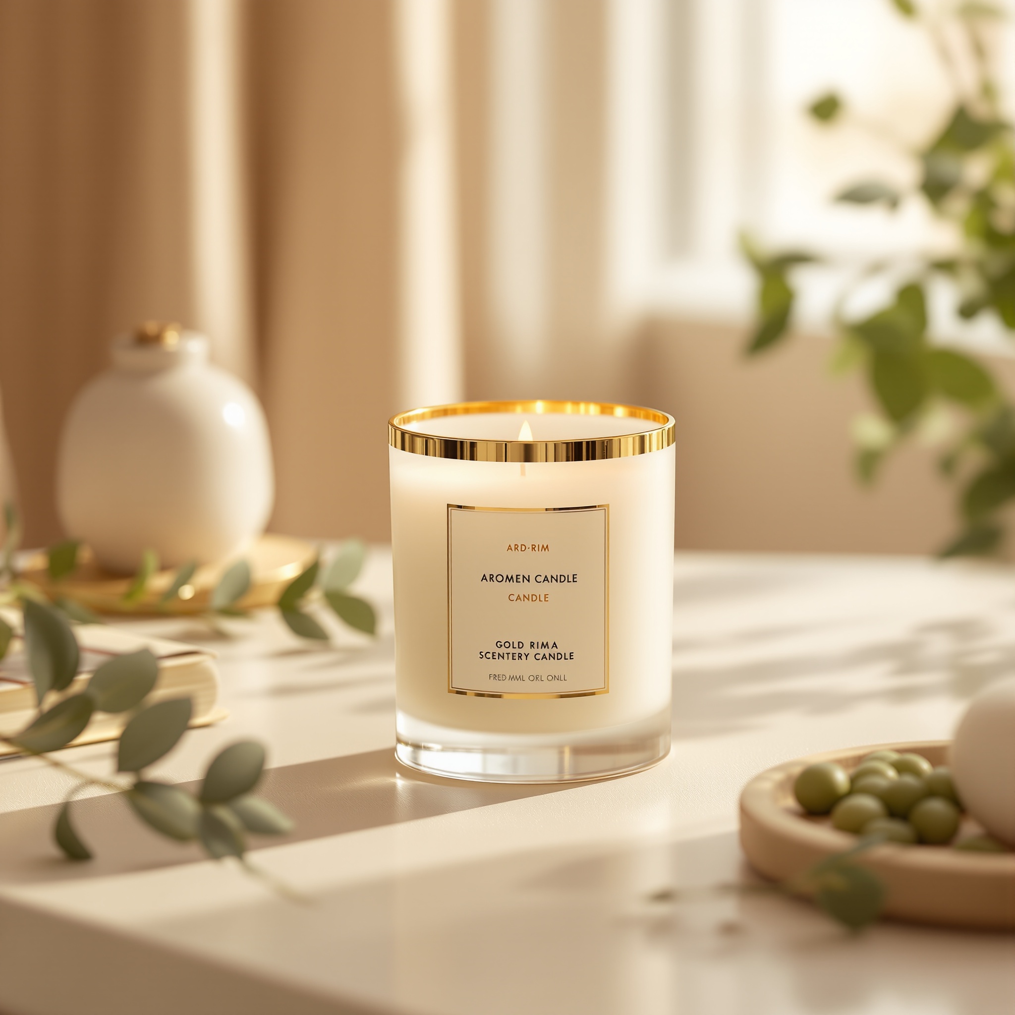 Gold-Rim Aroma Candle