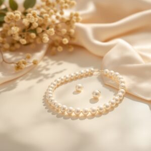 Pearl Necklace & Earrings Set