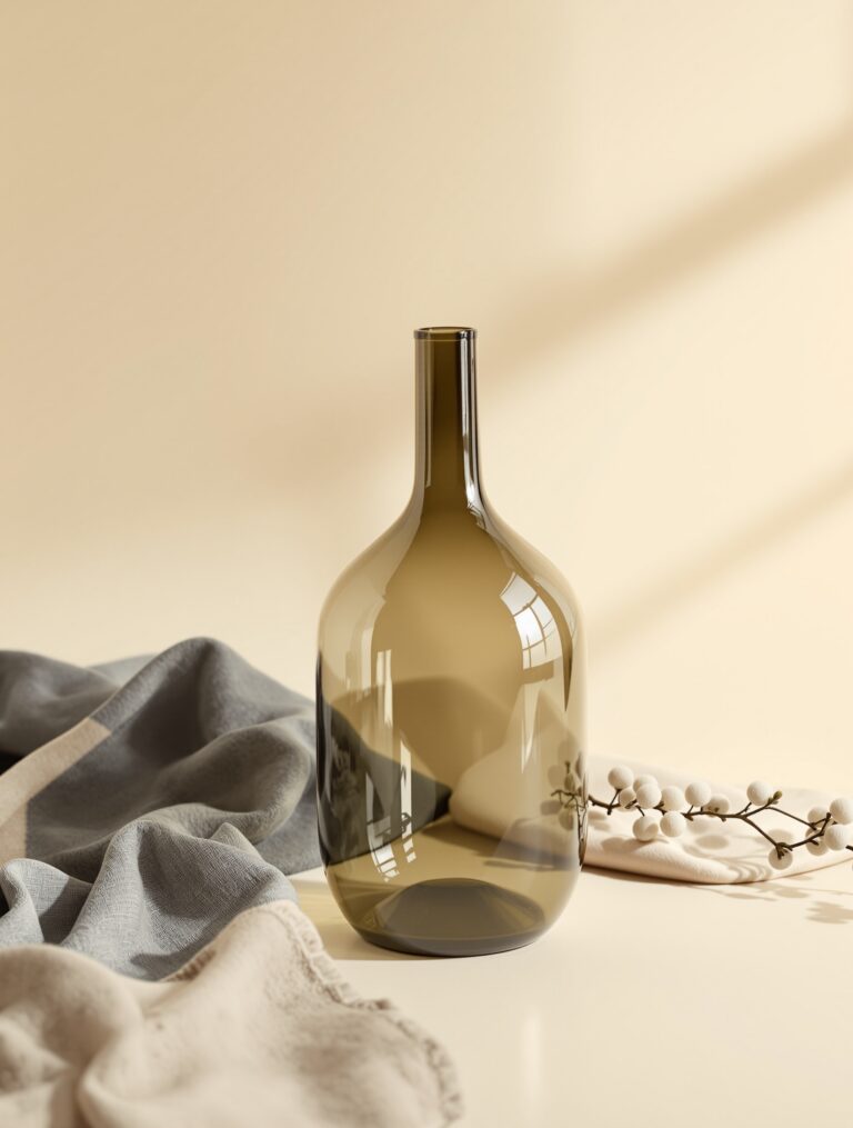 Nima Smoked Glass Vase