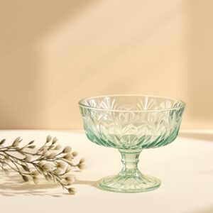 Verde Glass Compote Bowl