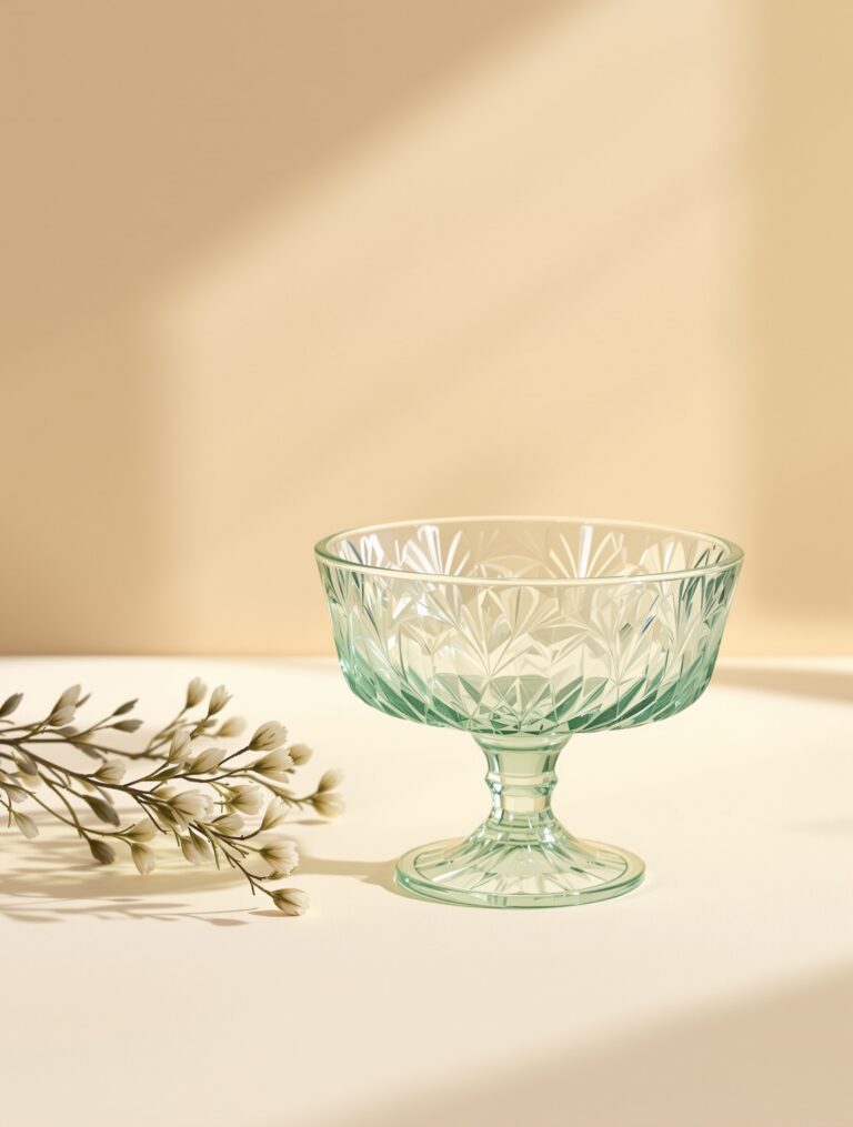 Verde Glass Compote Bowl