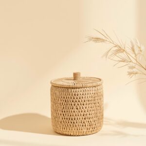 Rattan Lidded Box